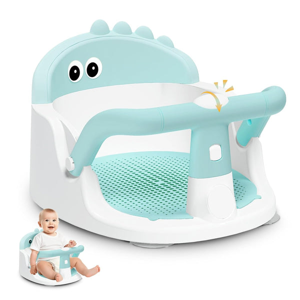 Baby Bath Seat for Babies 6 Months & Up Sitting Up, Non-Slip Baby Bath Chair with Suction Cup, Safe and Comfortable Portable Infant Bath Seat for