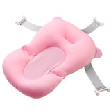 Baby Bath Seat Support Mat Foldable Baby Bath Tub Pad &, Chair Newborn Bathtub Pillow Infant Anti-Slip Soft Comfort Body Cushion