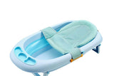 Baby Bath Seat Support Mat Foldable Baby Bath Tub Pad &, Chair Newborn Bathtub Pillow Infant Anti-Slip Soft Comfort Body Cushion
