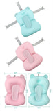 Baby Bath Seat Support Mat Foldable Baby Bath Tub Pad &, Chair Newborn Bathtub Pillow Infant Anti-Slip Soft Comfort Body Cushion