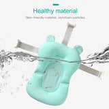 Baby Bath Seat Support Mat Foldable Baby Bath Tub Pad &, Chair Newborn Bathtub Pillow Infant Anti-Slip Soft Comfort Body Cushion