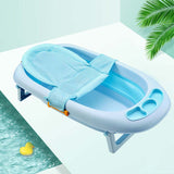 Baby Bath Seat Support Mat Foldable Baby Bath Tub Pad &, Chair Newborn Bathtub Pillow Infant Anti-Slip Soft Comfort Body Cushion