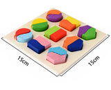 Montessori Inspired Educational Wooden Puzzles: Interactive Hand-Grab Boards for Babies with Tangram Jigsaw Designs