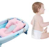 Baby Bath Seat Support Mat Foldable Baby Bath Tub Pad &, Chair Newborn Bathtub Pillow Infant Anti-Slip Soft Comfort Body Cushion