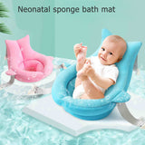 Baby Shower Bath Tub Pad Non-Slip Bathtub Seat Support Mat Newborn Safety Security Bath Support Cushion Foldable Soft Pillow