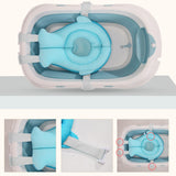 Baby Shower Bath Tub Pad Non-Slip Bathtub Seat Support Mat Newborn Safety Security Bath Support Cushion Foldable Soft Pillow