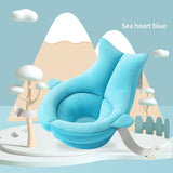 Baby Shower Bath Tub Pad Non-Slip Bathtub Seat Support Mat Newborn Safety Security Bath Support Cushion Foldable Soft Pillow