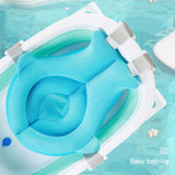 Baby Shower Bath Tub Pad Non-Slip Bathtub Seat Support Mat Newborn Safety Security Bath Support Cushion Foldable Soft Pillow