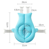 Baby Shower Bath Tub Pad Non-Slip Bathtub Seat Support Mat Newborn Safety Security Bath Support Cushion Foldable Soft Pillow