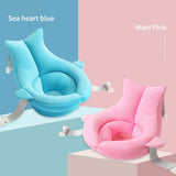 Baby Shower Bath Tub Pad Non-Slip Bathtub Seat Support Mat Newborn Safety Security Bath Support Cushion Foldable Soft Pillow
