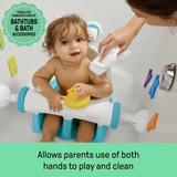 Summer Infant My Bath Seat for Sit-Up Baby Bathing, Sure & Secure Suction Cups, Backrest for Assisted Sitting, Easy Setup & Storage, Gray