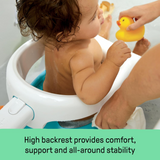 Summer Infant My Bath Seat for Sit-Up Baby Bathing, Sure & Secure Suction Cups, Backrest for Assisted Sitting, Easy Setup & Storage, Gray