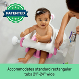 Summer Infant My Bath Seat for Sit-Up Baby Bathing, Sure & Secure Suction Cups, Backrest for Assisted Sitting, Easy Setup & Storage, Gray