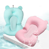 Baby Bath Seat Support Mat Foldable Baby Bath Tub Pad &, Chair Newborn Bathtub Pillow Infant Anti-Slip Soft Comfort Body Cushion
