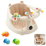 Baby Bath Seat For Babies 6 Months & Up With Built-in Thermometer, Strong Suction Cups & Interactive Toys – Ergonomic Infant Bath Seats For Babies Sitting Up, Safe & Comfortable Design (Copy)