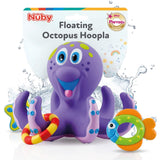 Nuby Floating Purple Octopus with 3 Hoopla Rings Interactive Bath Toy Kids Toddlers
