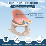 Baby Bath Seat: Infant Bath Seats for Babies Sitting Up - Toddler Bath Seat for Babies 6 Months & Up Baby Bathtub Seat with Non-Slip Suction Cups Baby Bath Tub Chair for Shower, Pink