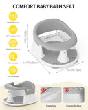 Baby Bath Seat for Babies 6 Months & Up, Bath Seats for Babies Sitting Up, 3 Baby Bath Toys, Open Design, Non-Slip, Compact Toddler Bath Seat.