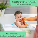 Ingenuity My Bath Seat for Sit-Up Baby Bathing, Sure & Secure Suction Cups, ASTM Safety Tested & Approved, Backrest for Assisted Sitting, Easy Setup & Storage, Gray