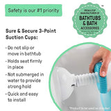 Ingenuity My Bath Seat for Sit-Up Baby Bathing, Sure & Secure Suction Cups, ASTM Safety Tested & Approved, Backrest for Assisted Sitting, Easy Setup & Storage, Gray