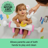 Ingenuity My Bath Seat for Sit-Up Baby Bathing, Sure & Secure Suction Cups, ASTM Safety Tested & Approved, Backrest for Assisted Sitting, Easy Setup & Storage, Gray