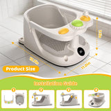 Baby Bath Seat, 6 Months & Up Anti-Slip Baby Bathtub Seat for Sitting Up Infants, Powerful Suction Cups Shower Chair with Rinse Cup, Soft Comfortable Back Support, Safety Infant Bath Tub Accessories