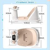 Baby Bath Seat for Babies 6 Months & Up - Bathtub Seats for Babies Sitting Up, Non-Slip,Smart Real-Time Temperature& 4 Suction Cups(Khaki)
