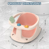 Baby Bath Seat: Infant Bath Seats for Babies Sitting Up - Toddler Bath Seat for Babies 6 Months & Up Baby Bathtub Seat with Non-Slip Suction Cups Baby Bath Tub Chair for Shower, Pink