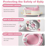 Baby Bath Seat for Babies 5-10 Months & up Non-Slip Toddler Bath Seats for Sitting Up Infant Bathtub Chair with Suction Cups and Soft Cushion for Baby Shower Tub Frog Seat