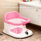 Baby Bath Seat With Temperature Display For Infants 6 Months & Up, Non-Slip Sitting up Bathtub Chair
