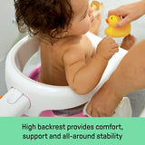 Ingenuity My Bath Seat for Sit-Up Baby Bathing, Sure & Secure Suction Cups, ASTM Safety Tested & Approved, Backrest for Assisted Sitting, Easy Setup & Storage, Gray