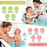 Baby Bath Seat, 6 Months & Up Anti-Slip Baby Bathtub Seat for Sitting Up Infants, Powerful Suction Cups Shower Chair with Rinse Cup, Soft Comfortable Back Support, Safety Infant Bath Tub Accessories