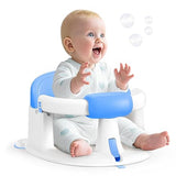 Baby Bath Seat Baby Bathtub - with Strong Suction Cups and 360° Surround Support – Easy Release, Non-Slip Cushion, Lockable Armrests – Infant Bath Chair for Babies 6-24 Months, Pink