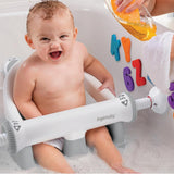 Ingenuity My Bath Seat for Sit-Up Baby Bathing, Sure & Secure Suction Cups, ASTM Safety Tested & Approved, Backrest for Assisted Sitting, Easy Setup & Storage, Gray