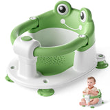 Baby Bath Seat for Babies 5-10 Months & up Non-Slip Toddler Bath Seats for Sitting Up Infant Bathtub Chair with Suction Cups and Soft Cushion for Baby Shower Tub Frog Seat