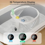 Baby Bath Seat for 8-18 Months, Non-Slip Toddler Bath Chair with Suction Cups & Temperature Display, Ergonomic Infant Bath Seat with Toy Tray, BPA-Free Baby Bath Tub Seat for Sitting Up