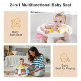 Baby Bath Seat for 8-18 Months, Non-Slip Toddler Bath Chair with Suction Cups & Temperature Display, Ergonomic Infant Bath Seat with Toy Tray, BPA-Free Baby Bath Tub Seat for Sitting Up