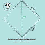 HIPHOP PANDA Ultra Soft Hooded Baby Towel, 2-Layer, 30 x 30 Inches