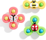 ALASOU Suction Cup Spinner Toys for Bath, High Chair and Travel