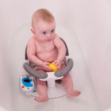 Baby Bath Seat for Babies 6 Months & Up with Temperature Card, Open Backrest and One-Touch Armrests