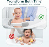 PANUSU Baby Bath Seat for Babies Sitting Up, Non-Slip Bath Chair with Suction Cups, Lockable Armrest and High Back, 6-24 Months