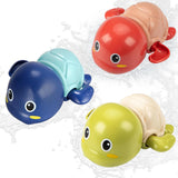 Wind-Up Swimming Turtle Bath Toys for Toddlers, 3 Pack
