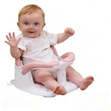 Baby Bath Seat for Babies 6 Months & Up with Temperature Card, Open Backrest and One-Touch Armrests