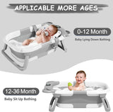 TPN Collapsible Baby Bathtub with Soft Cushion and Real-Time Thermometer, 0-36 Months – photo 3