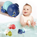 Wind-Up Swimming Turtle Bath Toys for Toddlers, 3 Pack