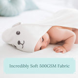 HIPHOP PANDA Ultra Soft Hooded Baby Towel, 2-Layer, 30 x 30 Inches