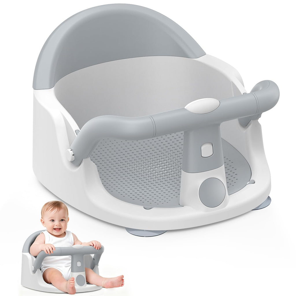 NATGOVOD Baby Bath Seat with Suction Cups for Babies 6 Months & Up, Non-Slip and Portable