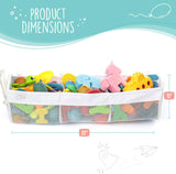 Comfylife Large Bath Toy Organizer with 3 Compartments and Adhesive Hooks
