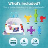 BUNMO Suction Bath Toys, Connect and Build Sensory Toys for Kids 3+