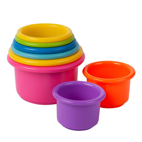 The First Years Stack & Count Stacking Cups, Baby Bath Toys, 8 Count